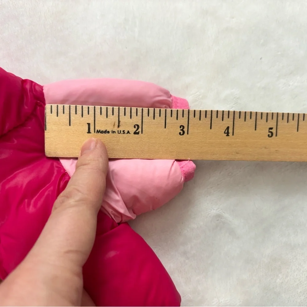 Kids Store Club Pink Ombre Dog Puffer Jacket Coat Size 14 Warm WinterHooded Vest